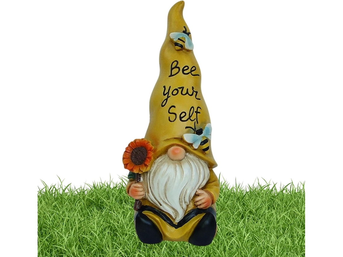 Gnomos de Jardim para Exterior, Estatueta de Gnomo Fofa em Resina, Gnomo da Primavera, Decoração de Fazenda para CHABERLU