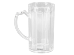 Caneca de Cerveja de Vidro 500 Ml, Grande Capacidade, Alça Confortável, Material Acrílico, Festivais, Uso Doméstico e Externo ~ 7930 AQUAFORGE