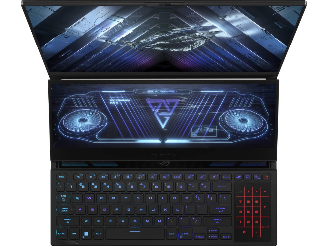Portátil Gaming ASUS ROG Zephyrus Duo 16 GX650RX-R9HAT38PB2 (AMD Ryzen 9 6900HX - NVIDIA GeForce RTX 3080 Ti - RAM: 32 GB - 2 TB SSD)
