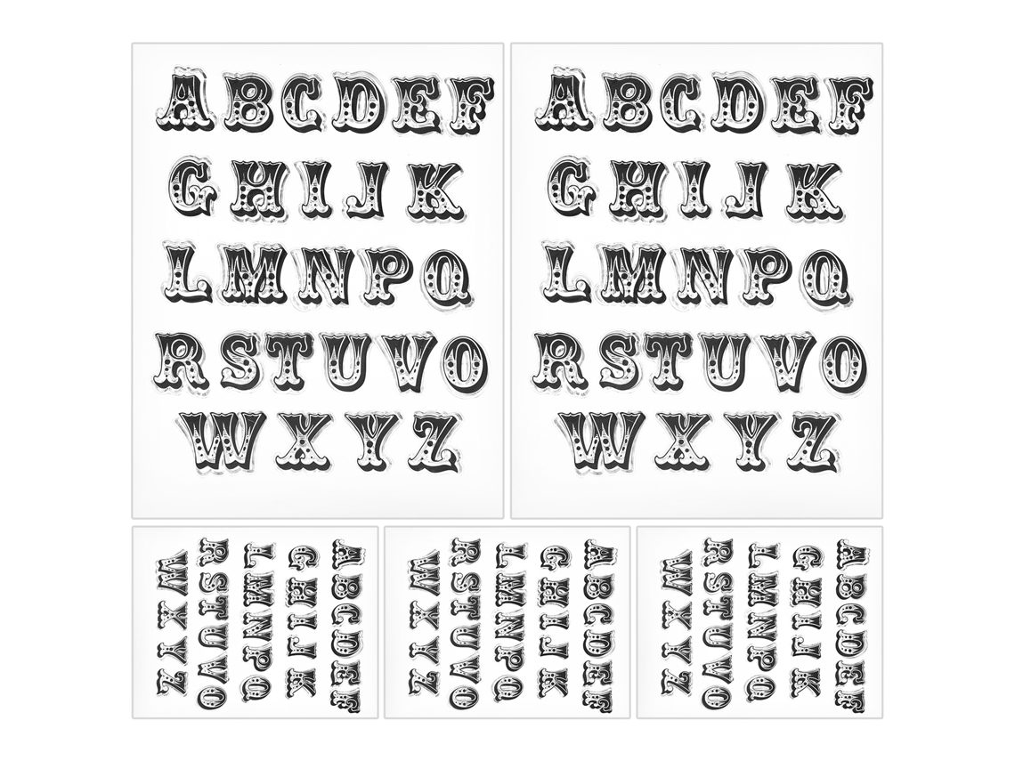 5 Selos De Borracha Transparentes Tpr Para Artesanato, Álbuns De Recortes, Letras Maiúsculas, T1771