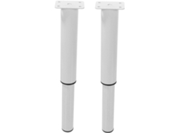 Doitool 2 Peças Pés De Mesa Dobráveis Ajustáveis Em Ferro Branco Para Centro, Móveis Diy, Fáceis De Instalar