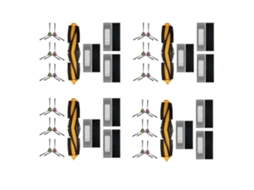 Conjunto De 4 Peças, Adequado Para Aspiradores De Pó Ecovacs Deebot Ozmo T8 T9 T8 Aivi: Escova Rotativa, Filtro E Escova Lateral.