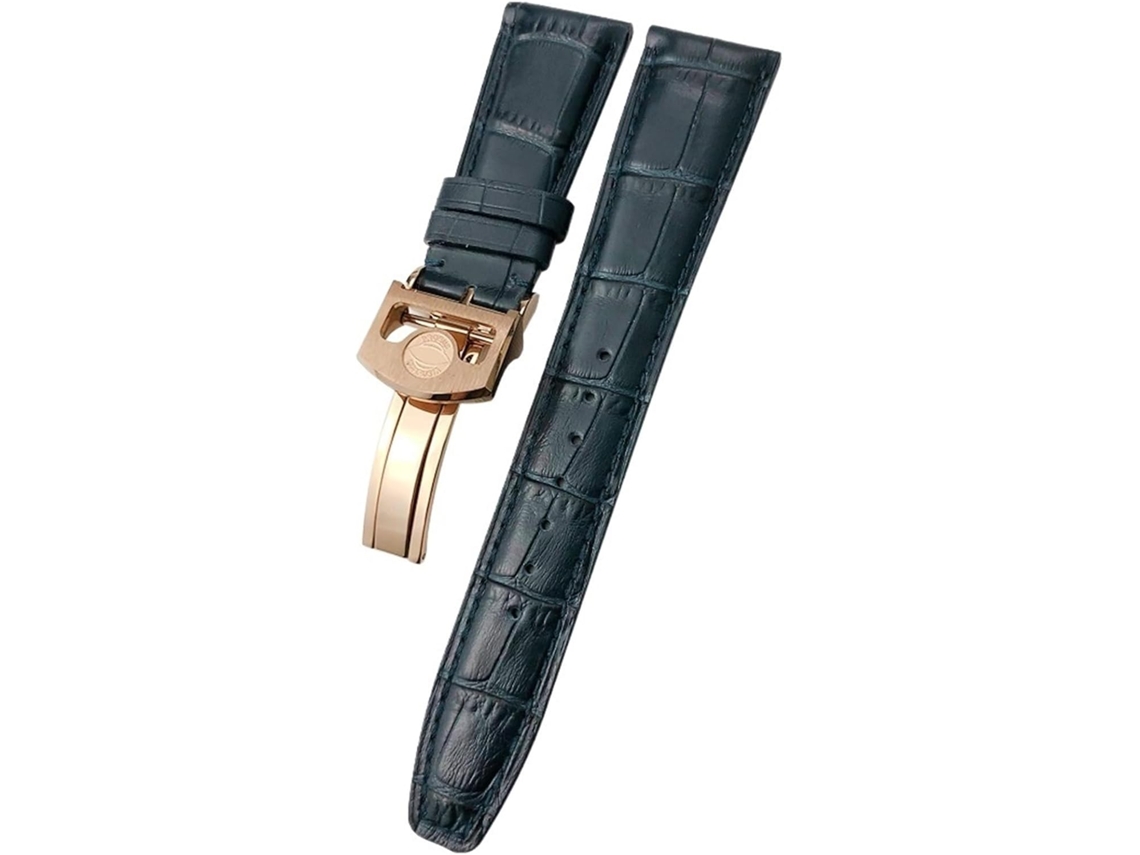 Pulseira de couro de 20 mm de alta qualidade confortável e resistente para relógio S/MARCA