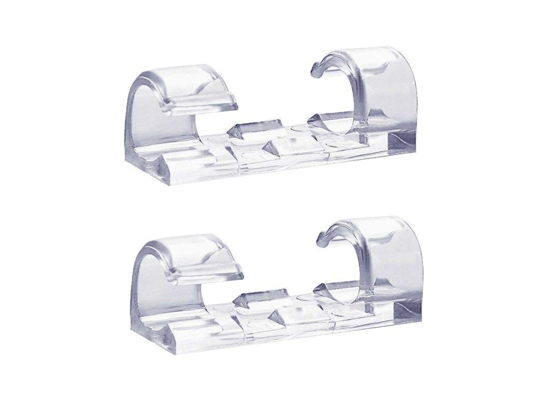 Suporte para Cabos Smart Transparente e Autoadesivo Pacote de 40
