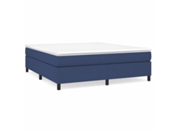 Box Spring Bed Frame, Box Spring Bed Frames Vidaxl Azul Tecido (160 X 200 Cm)