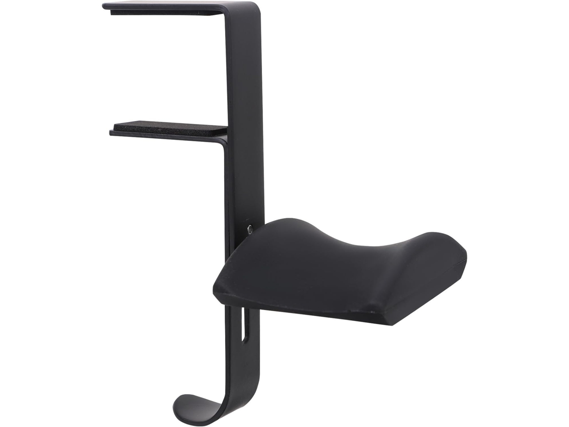 Support De Casque Réglable En Métal Et Pu Fixation À Vis Pour Bureau, Design Incurvé Simple, Protège Les