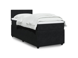 Vidaxl Cama Com Molas/colchão 80x200 Cm Veludo Preto