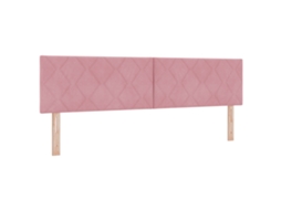 Conjunto 1 Cabeceira Estofada Vidaxl Rosa Veludo (180 Cm)