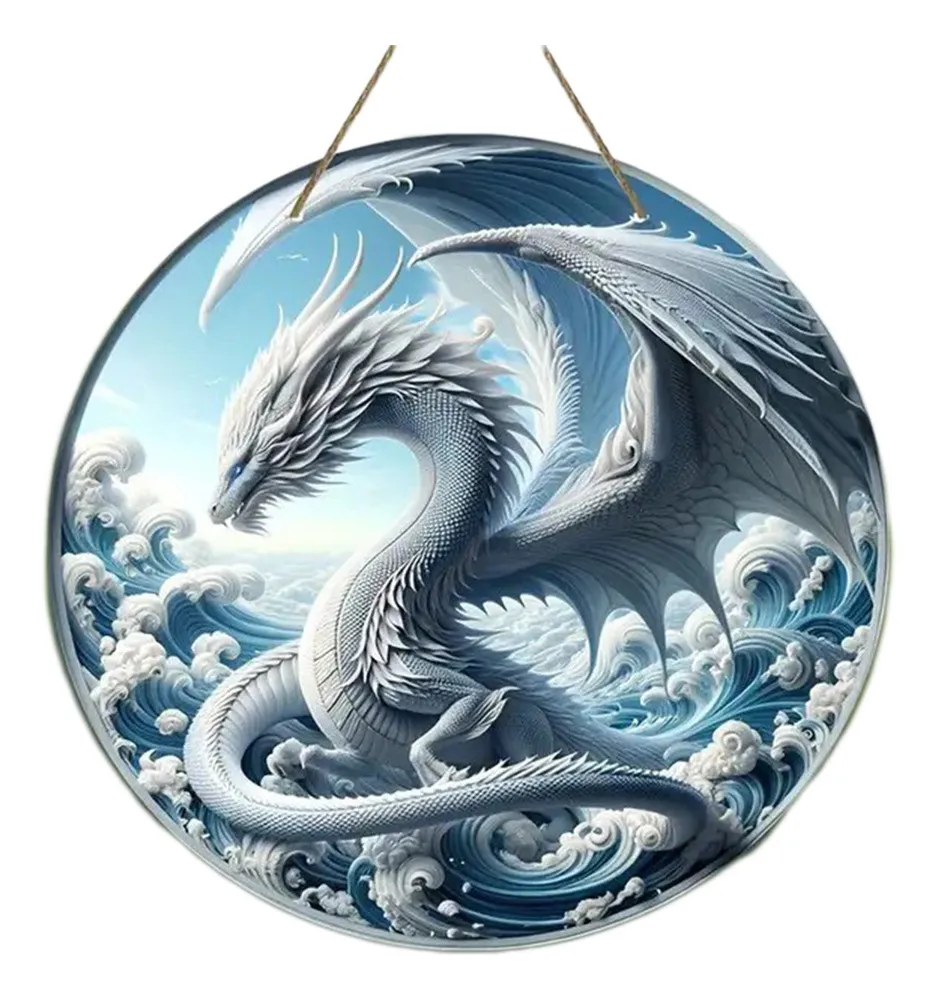Novo Enfeite De Natal Redondo De Porcelana Com Estampa Natalinavayotoy