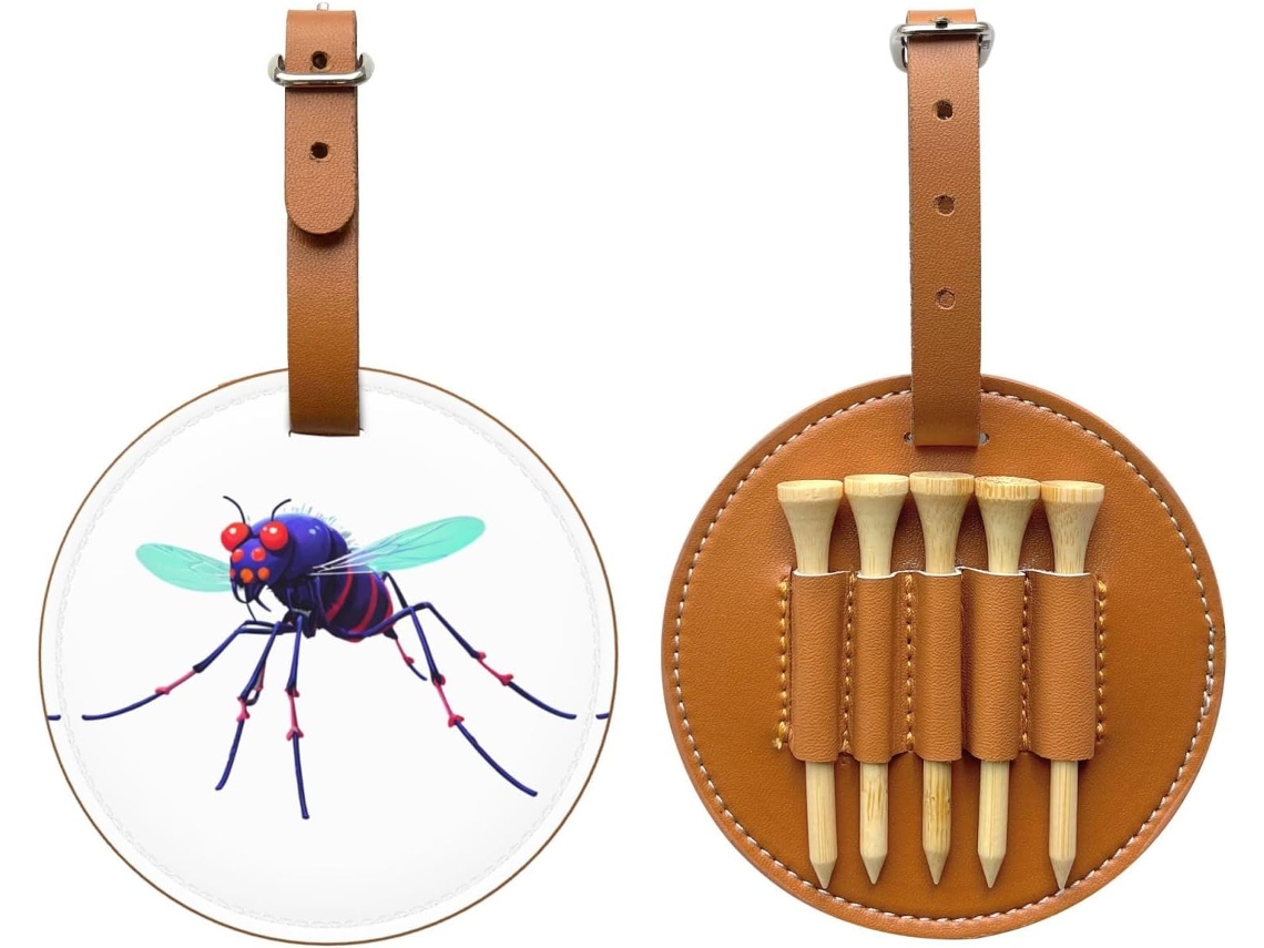Bolsa para Armazenamento de Tees de Golfe Data Mosquito Virus, Preta Fácil de Transportar e Mais Eficiente P