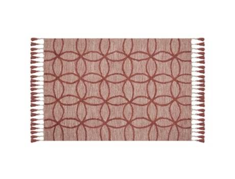 Tapete BELIANI Kirsehir (Vermelho - Algodão - 160 x 230 cm)