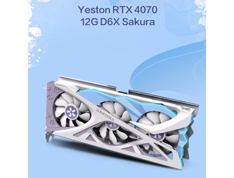 Placa Gráfica Yeston Rtx4070 Alto Desempenho, Resfriamento Eficiente E Efeitos De Luz Luz Dourada