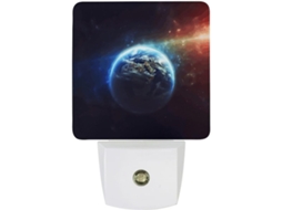 Luminária Noturna Com Estampa Do Planeta Terra E Espaço, Luminária Noturna Decorativa, Luminária Noturna Viagens