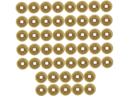Moeda Feng Shui, 50 Unidades De Moeda Chinesa Feng Shui, 1 Pouce Imitação De Decoração Metálica Aien,