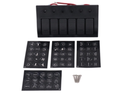 Painel de Interruptor Led OMSJD 6 Gang 12v 24v