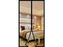 Tela Mosquiteira Magnética, Para Porta, Proteção Contra Insetos, 90 X 210 Cm, Preto