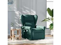 Vidaxl Poltrona Reclinável Tecido Verde-escuro