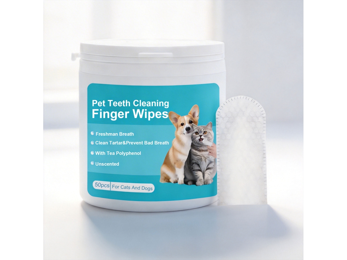 Toalhas Limpeza Dental Pets Dedo Gatos Cães