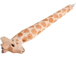 Caneta De Gel Madeira Fofa Em Formato Girafa, Com Escrita Suave E