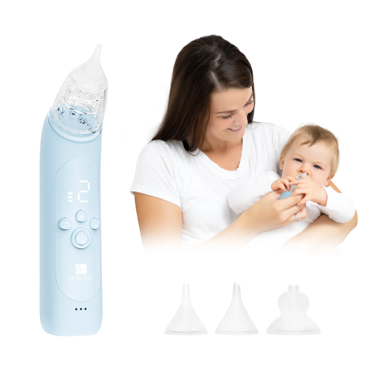 Aspirador Nasal Elétrico (branco) Para Bebês E Crianças - Limpador Nasal A Vácuo