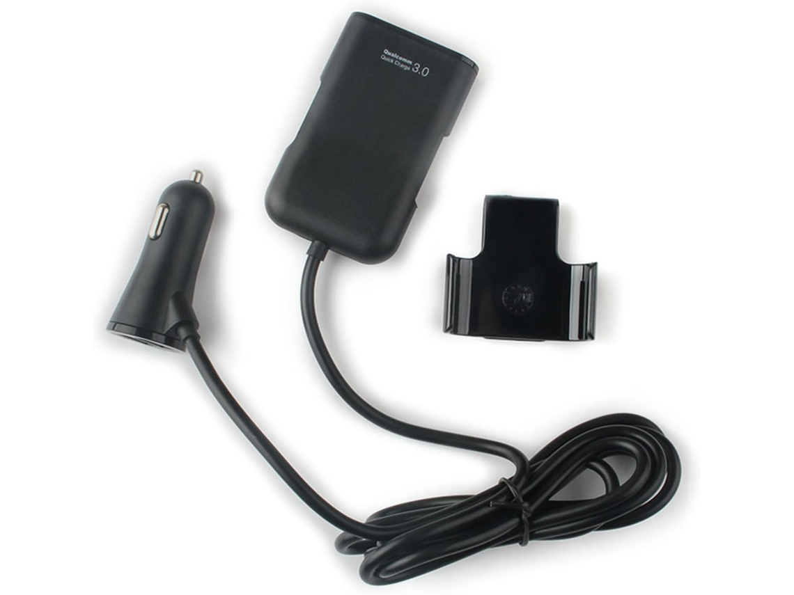 Adaptador De Carregamento Veicular Alta Velocidade 24 Watts Com 4