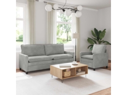 Vidaxl Conjunto De Sofás 2 Pcs Cinzento-claro Veludo