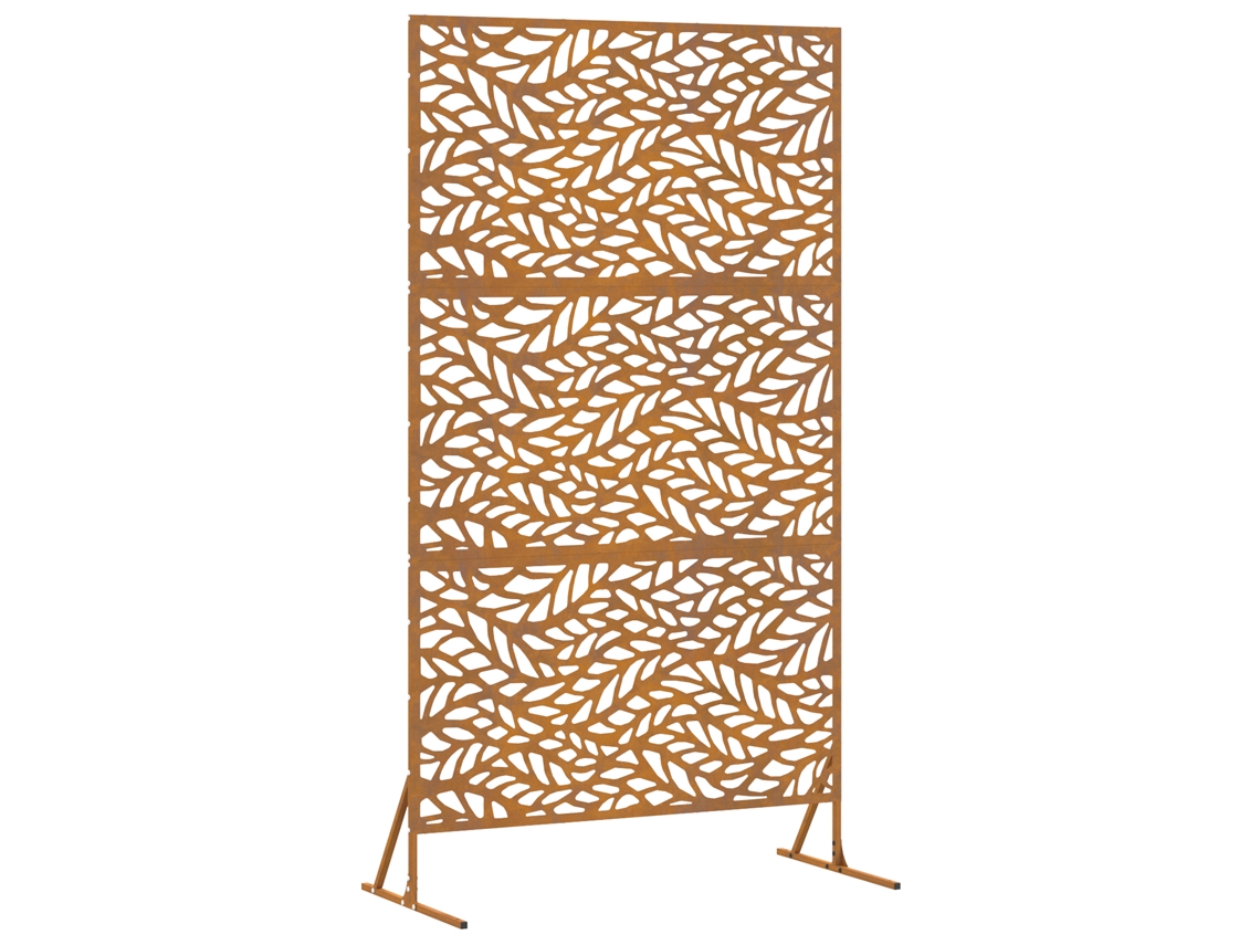Conjunto 1 Protetor De Privacidade Vidaxl Enferrujado Aço (100 X 50 X 180 Cm)