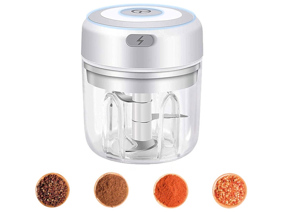 Mini Picador De Alho Elétrico, 250 Ml, Para Legumes