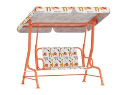 Balanço Infantil de Jardim para 2 Pessoas, 112x75x120cm, Laranja CHEZMOI