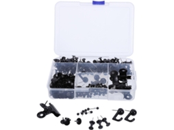 Conjunto de 310 clipes de aço inoxidável para caixa organizadora com 5 compartimentos para laptop, mapas e documentos, Feita De
