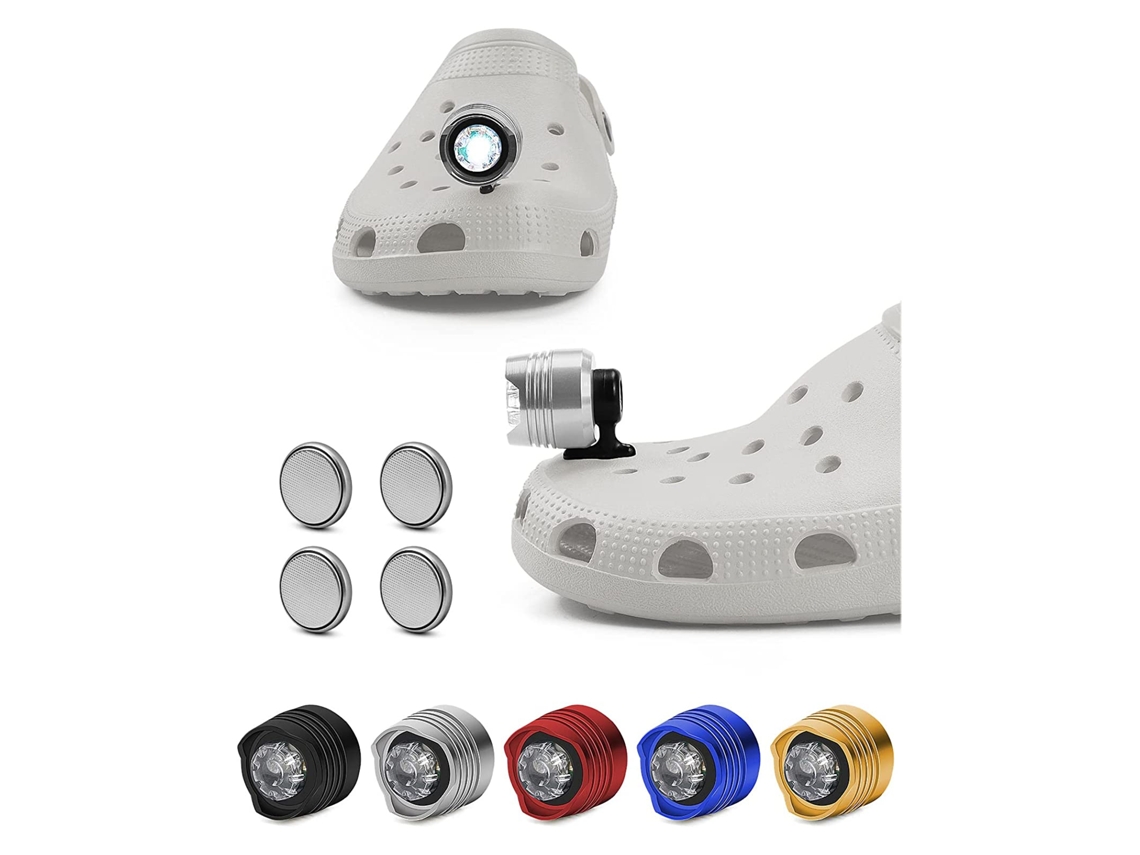 Lanterna Led para Sapatos À Prova D'água de Liga de Alumínio 2 Unidades Preto