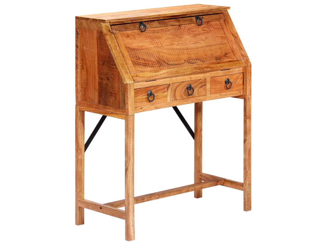 Writing Desk, Writing Desks Vidaxl Marrom Madeira (90 X 40 X 107 Cm)