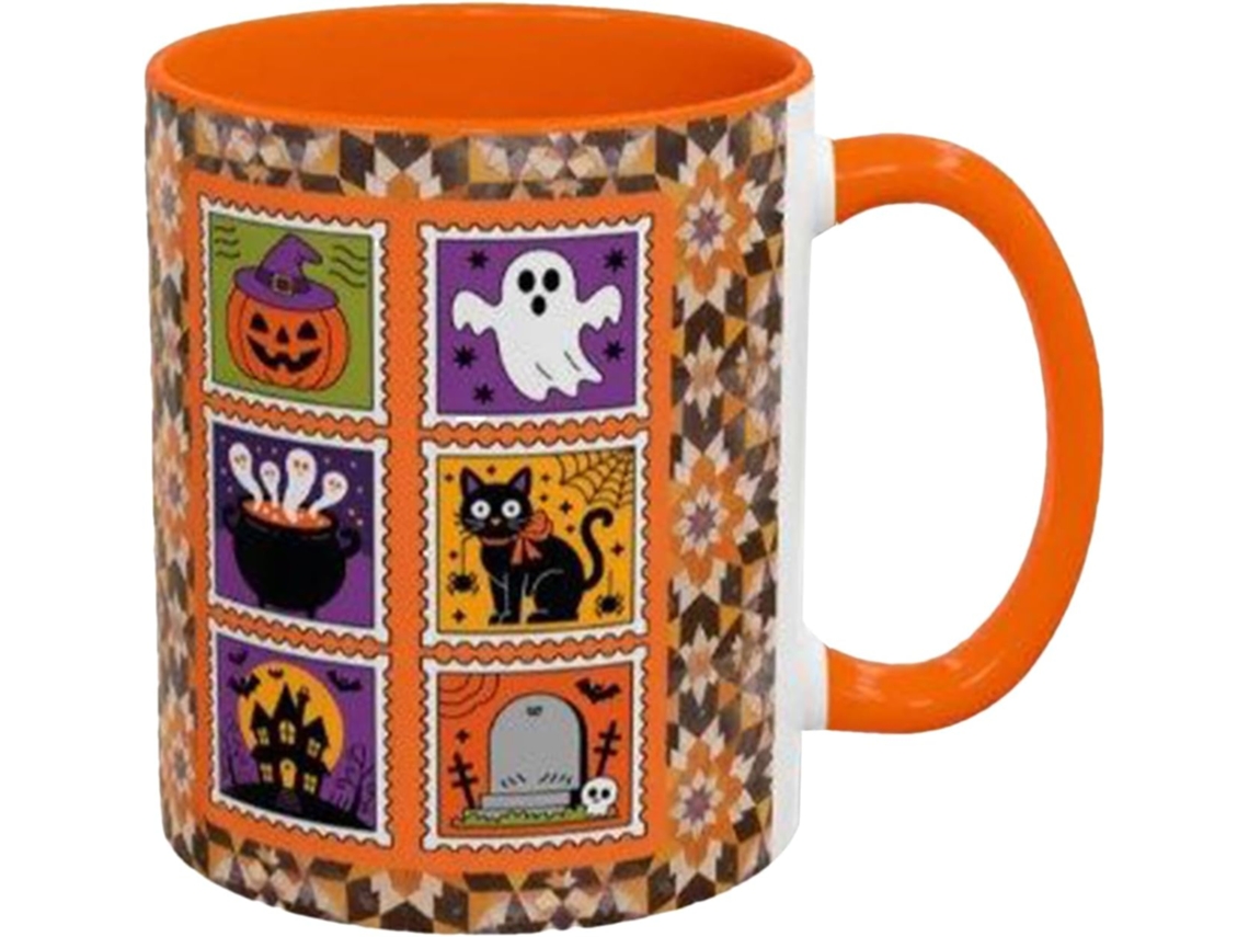 Copo Térmico De Halloween Cerâmica Escura Isolamento Térmico 380 Ml Para Chá, Café, Bebidas Gokoco