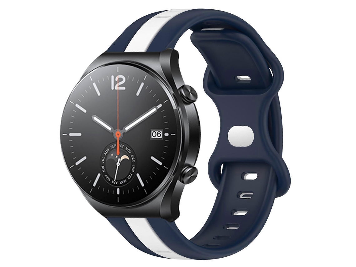 Pulseira De Silicone Bicolor Com Fecho Borboleta De 22 Mm Para Xiaomi Mi Watch S1