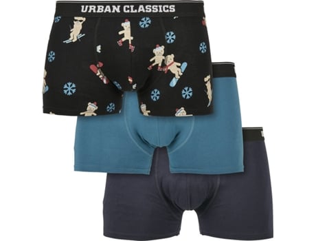 Conjunto de 3 Boxers URBAN CLASSICS Algodão Homem (XXL - Multicor)