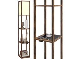 Luminária de Chão moderna para sala de estar, tecido, 14×14×120cm, branca | CHEZMOI