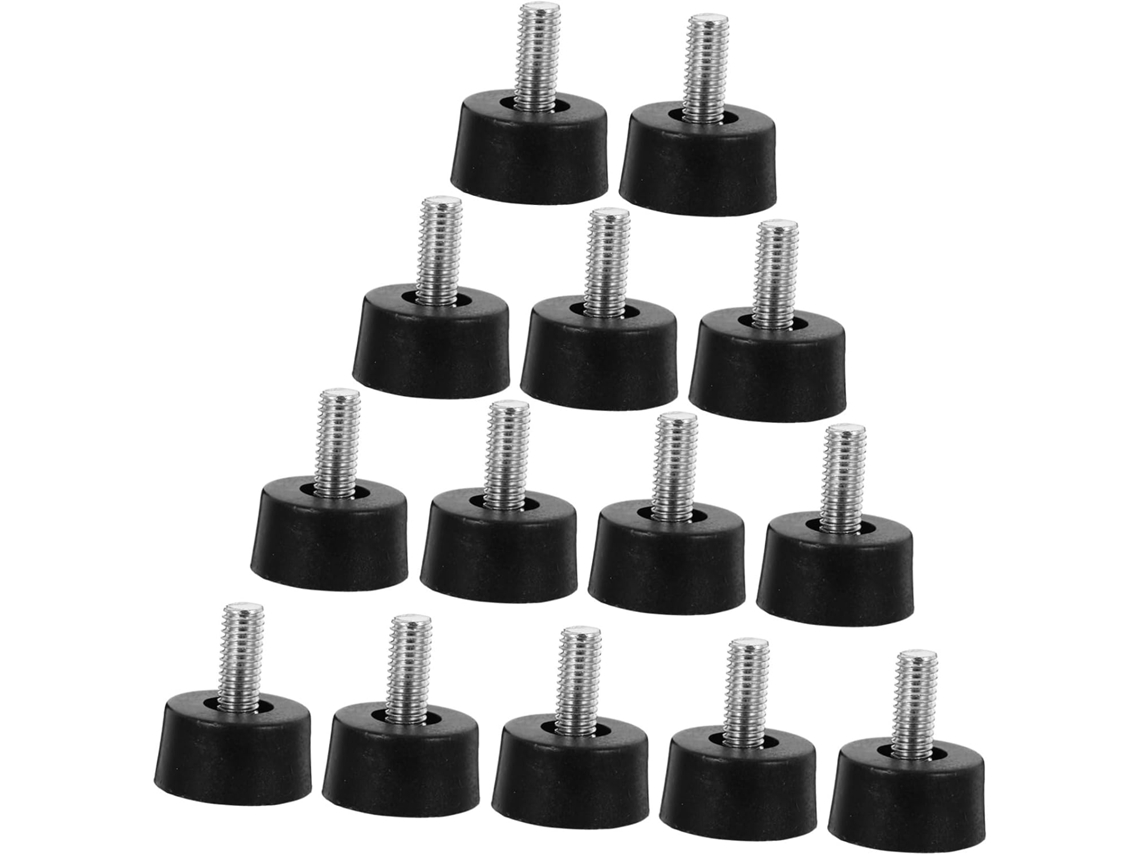 Niveladores De Móveis Gatuida, Pés Ajustáveis Com Parafuso, 20 Peças, Plástico Preto, Para Mesas E Cadeiras De