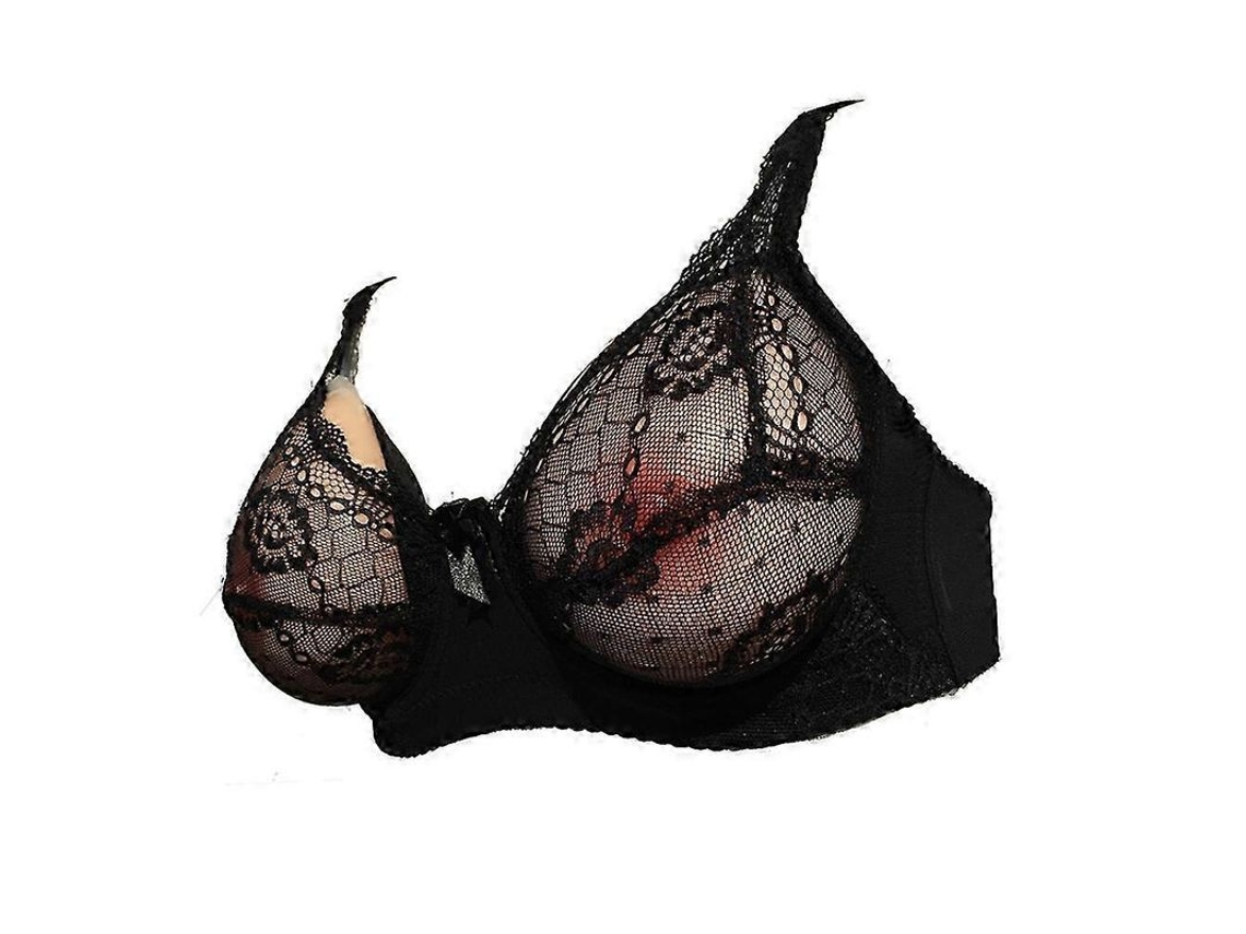 2026 sutiã com Bolsa para Moldes de Seios de Silicone 95d Preto para Travestis e Cosplay