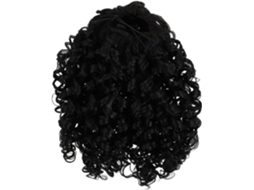 Extensão De Rabo De Cavalo Afro Cacheado Com Cordão Elástico Preto Para Dar Mais Volume.