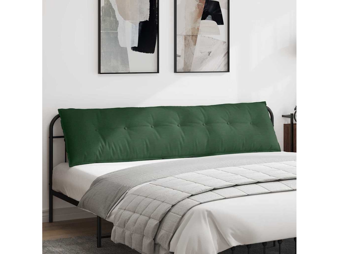 Vidaxl Travesseiro Para Costas Verde Selva 200 X 50 Cm
