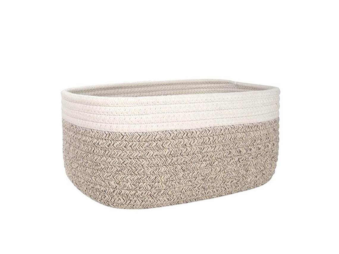 Cesto de Armazenamento Office LAXISCREED Branco Oval Grande