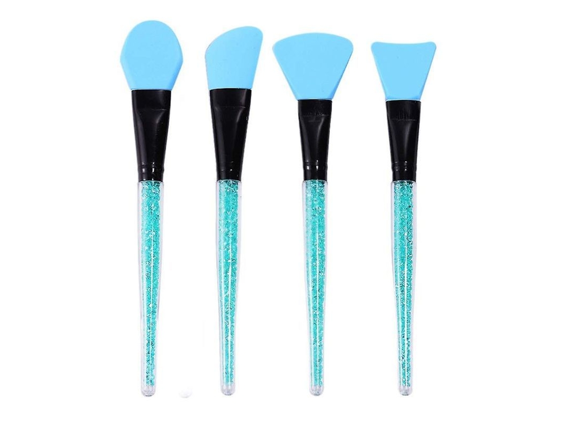 4pcs Pincéis de Máscara Facial de Silicone, Pincéis Macios com Cabo de Strass para Aplicar Máscaras Diy