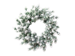 Decoração De Porta Em Forma De Coroa Com Lavanda Laxiscreed, Diâmetro 46cm, Plástico Branco