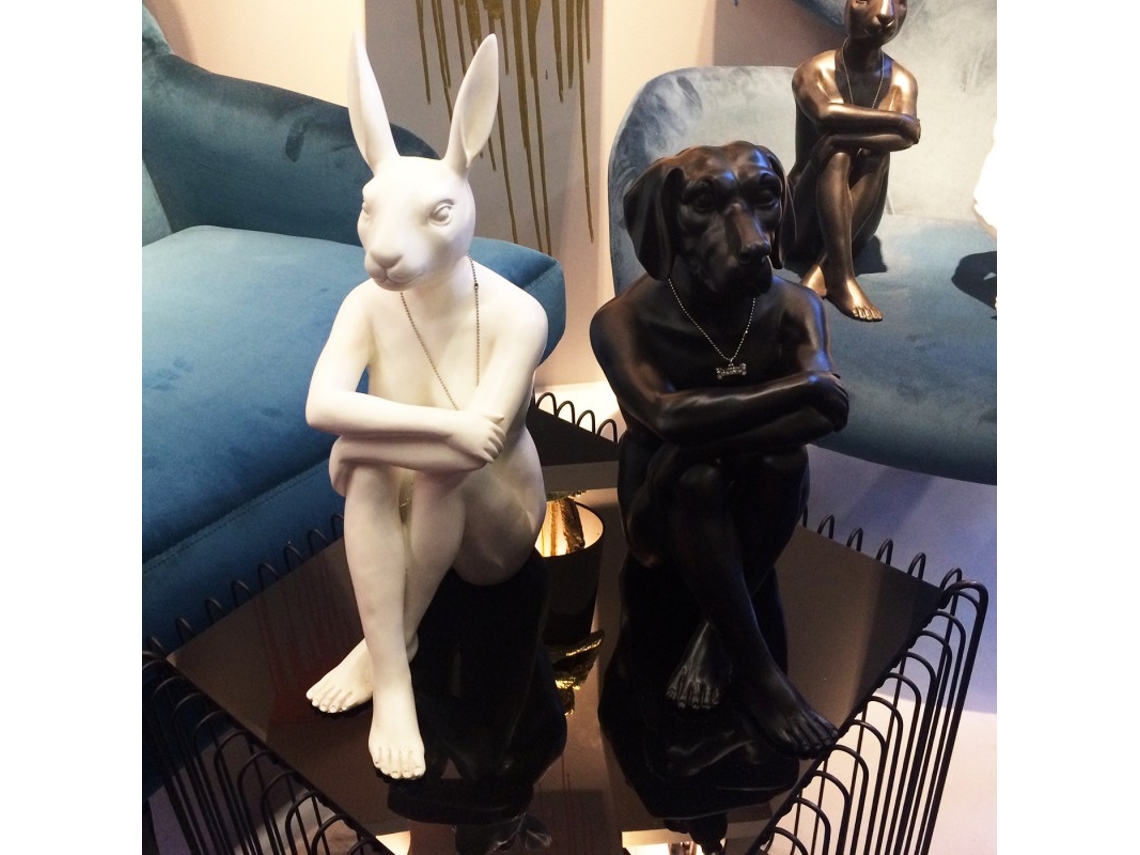 Peça Decorativa Gangster Rabbit Branco