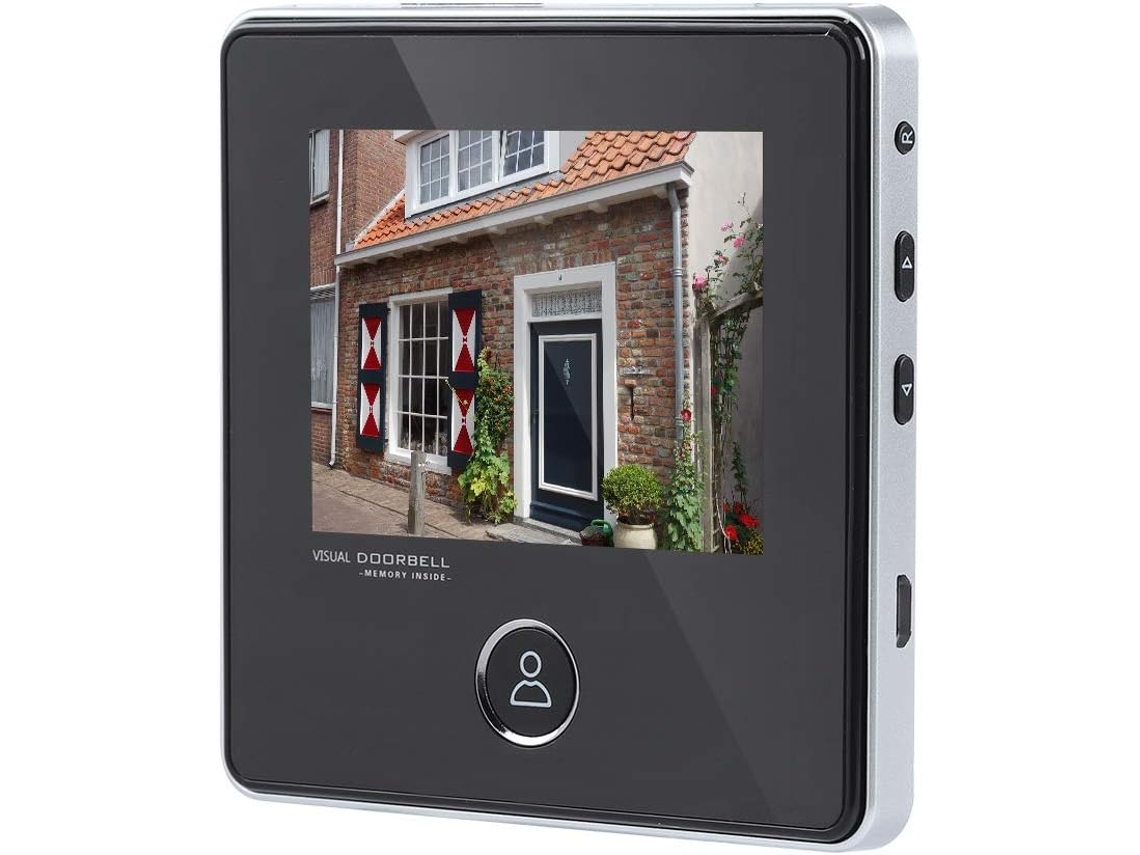 Câmera De Campainha Inteligente Hd De 3mp Com Monitor Lcd De 3 Polegadas