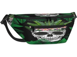Bolsa de Ombro Unissex TROPICALLIFE com Estampa Floral e de Folhas de Palmeira (38x25x19cm)