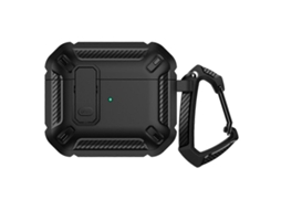 Capa protetora resistente a impactos para fones de ouvido, com gancho, para AirPods 3 GIECY