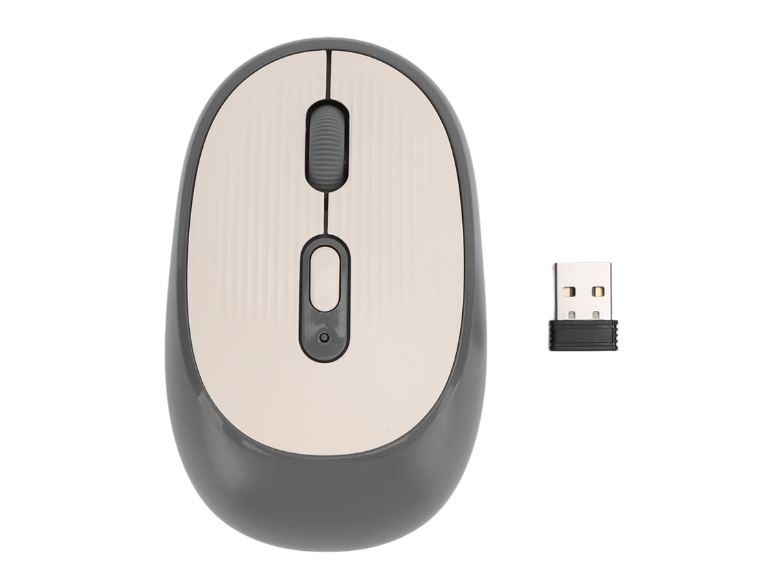 Mouse Sem Fio Silencioso Portátil 800 2400 Dpi com Receptor Usb para Laptop Pc Cinza | S/MARCA