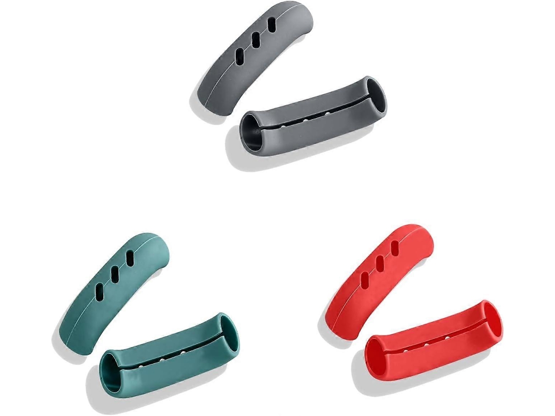 3 Pares de Protetores de Mango de Silicone para Panelas e Frigideiras Anti deslizantes Resistentes Ao Calor