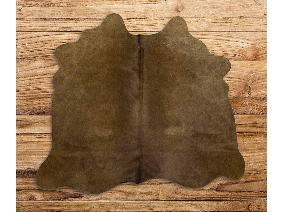 Tapete ZERIMAR Pele de Vaca (Castanho - 130x140 cm - Pele)